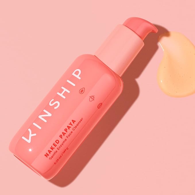 Kinship Naked Papaya Hydrating Gentle Cleanser | Natural Cream Face Wash | Vitamin E, Jojoba Oil Facial Cleanser | Makeup Remover | Sensitive Skin Care (5.25 Oz)