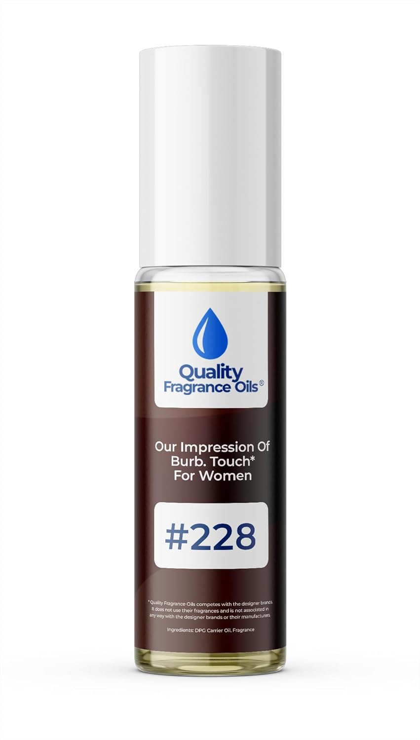 Quality Fragrance Oils' Burb. Touch for Women Impression #228 | Long-Lasting Perfume Oil, Alcohol-Free, Strong Scent, 10ml Roll-On | Affordable Alternative to Designer Fragrances