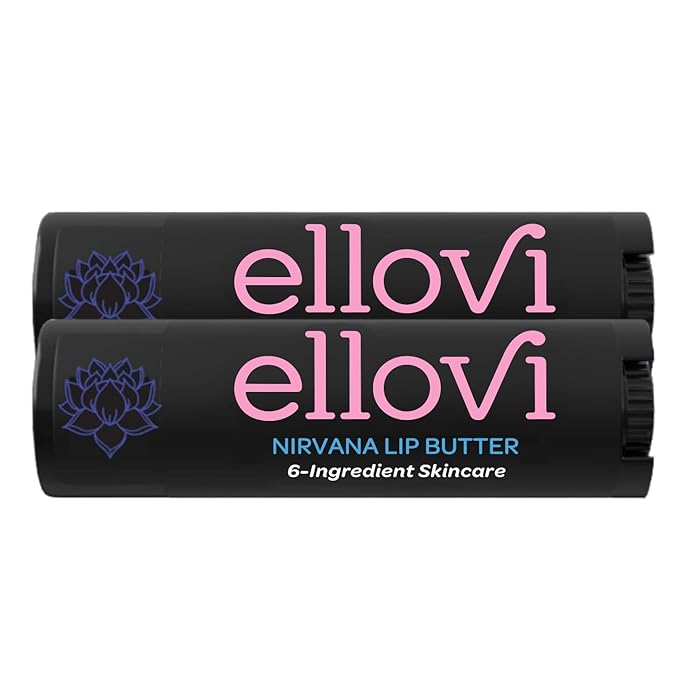 Natural Lip Butter Lip Balm - Nirvana - Pure Enough to Eat - Made With Just 6 Vegan Ingredients - 100% Natural & Organic Moisturizing Lip Care for All Day Hydration (2-Pack)