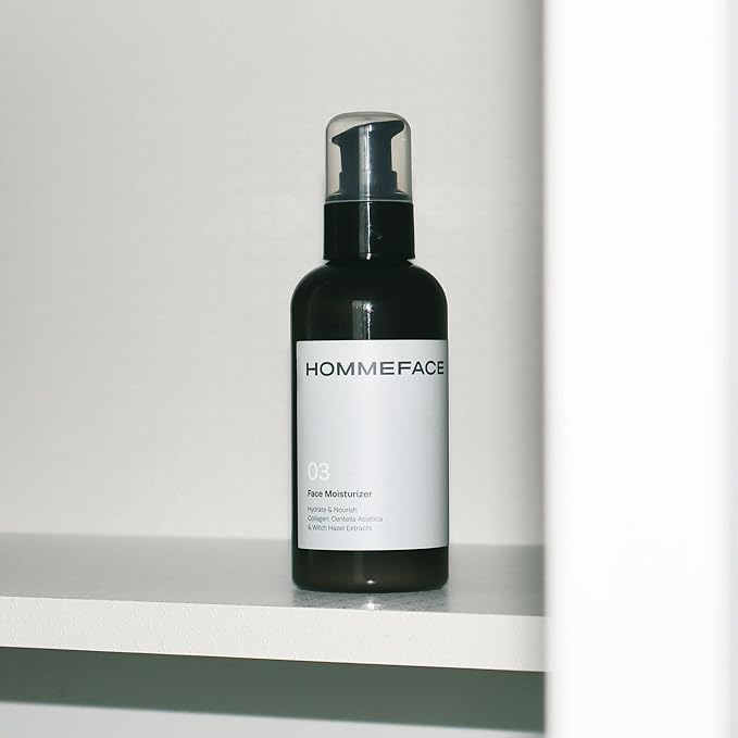 HommeFace Men’s Daily Face Moisturizer, 5.07 fl. oz. - Hydrating & Nourishing Facial Lotion - Korean Skincare Technology with Collagen, Witch Hazel & Cica Extracts