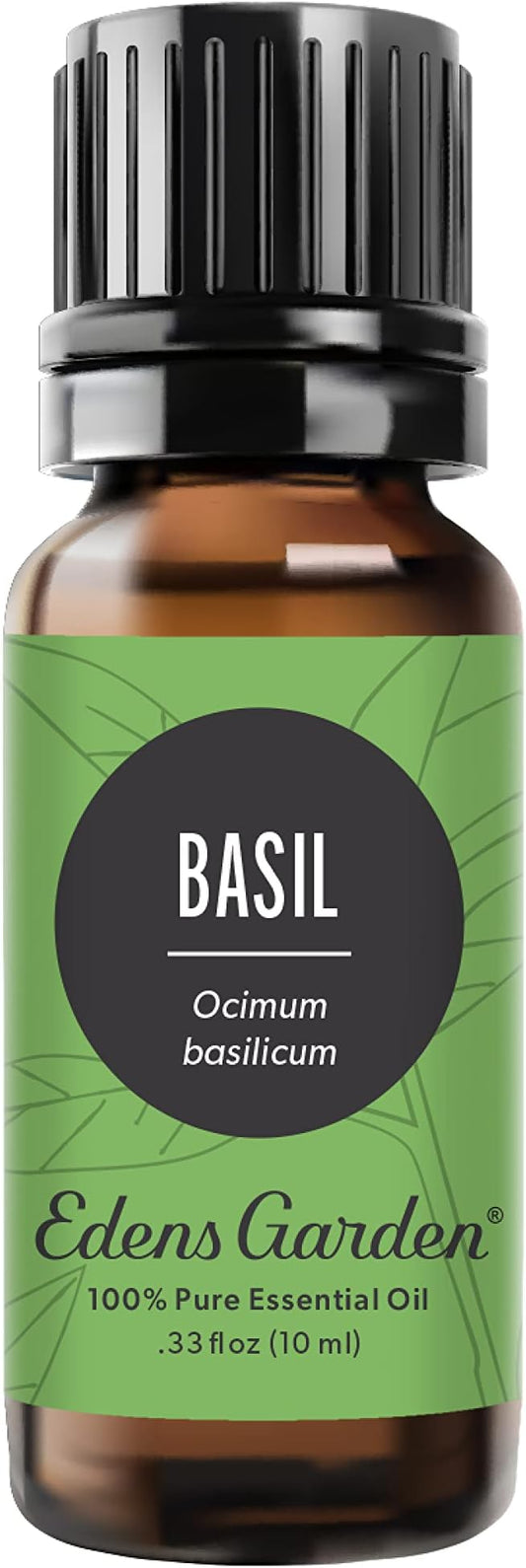 Edens Garden Basil Essential Oil- 100% Pure Premium Grade, Undiluted, Natural, Therapeutic, Aromatherapy, The Best for Diffuser, Skin, Candle, Laundry 10 ml (.33 fl oz)
