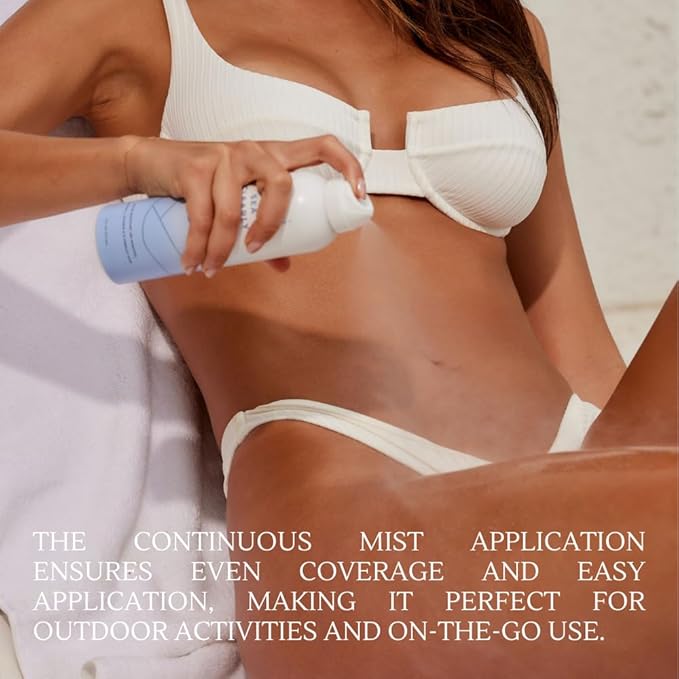 Sonrei Sea Clearlyยฎ Organic Mist Sunscreen | SPF 50, Broad Spectrum, Water-Resistant | Vegan, Non-Greasy | Ideal for Face & Body | 6 Fl Oz (Pack of 3)