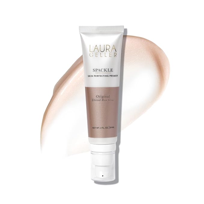 LAURA GELLER NEW YORK Primer, Ethereal Rose Glow, 2 Fl Oz - Long-Wear Foundation, Shimmery Finish, Hyaluronic Acid, Hydrating, Lightweight, Non-Greasy, Cruelty-Free, 59 ml