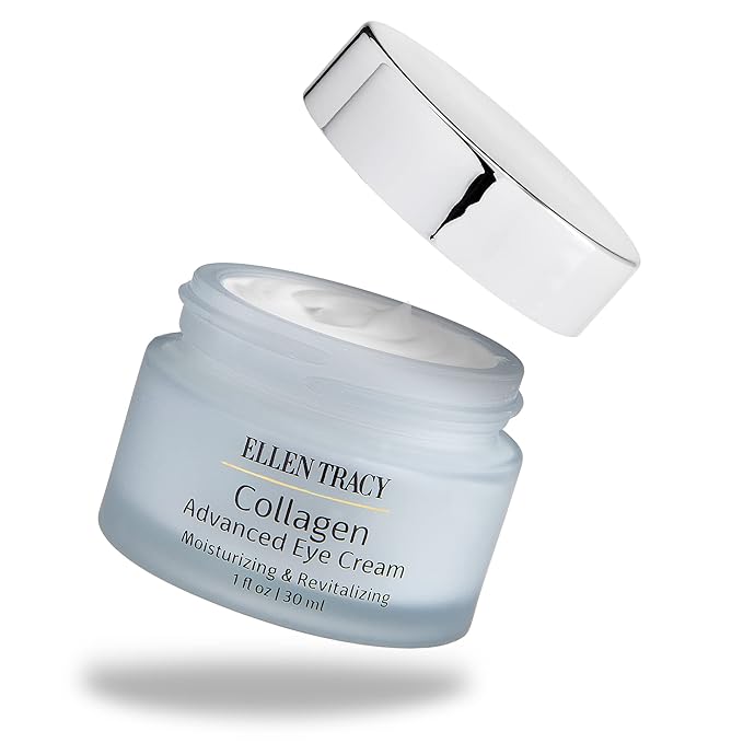 ELLEN TRACY Collagen Eye Cream | Advanced Moisturizing & Renewing Cream for Removing Dark Circles and Puffiness Under Eyes | Collagen, Dimethicone, 30 ML, 1 FL Oz