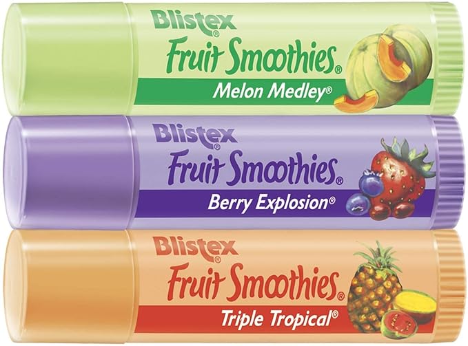 Blistex Fruit Smoothies Lip Moisturizers 3 Sticks 0.10 oz each Pack of 2