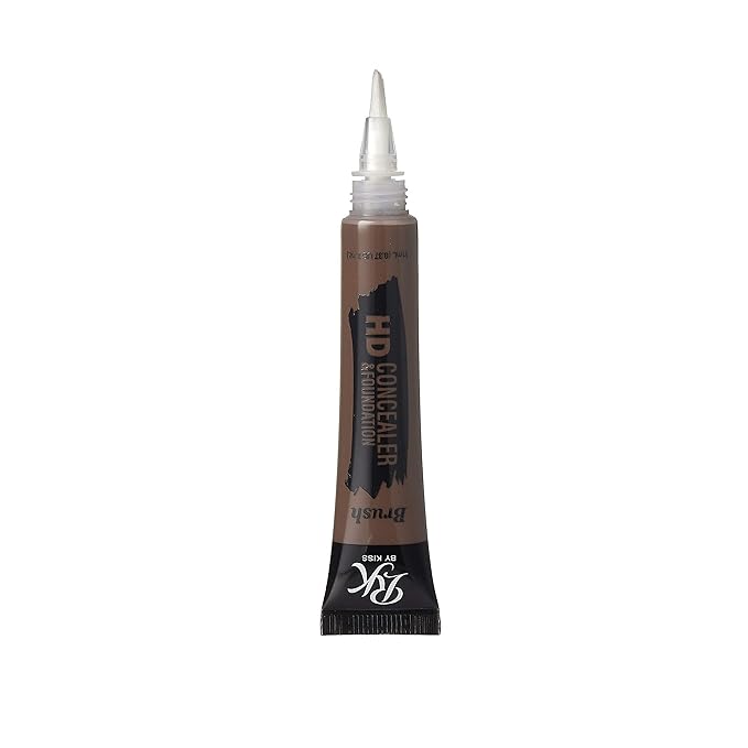 Ruby Kisses HD Brush Concealer & Foundation, Full Coverage, Color Correcting, Highlight, Contour 3 Pack (Dark Cocoa)