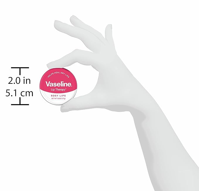 Vaseline Lip Therapy Lip Balm Tin Rosy Lips 0.6 oz 6 Count