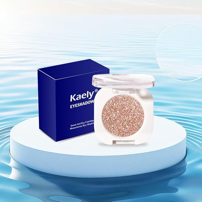 Light Brown Single Glitter Eyeshadow Makeup, Neutral Powde Eye Shadow for Women, Brown Shimmer Singles Eyeshadow Palette Pigmented Waterproof, sombras para ojos,Girls Monochrome Eyeshadows Gift