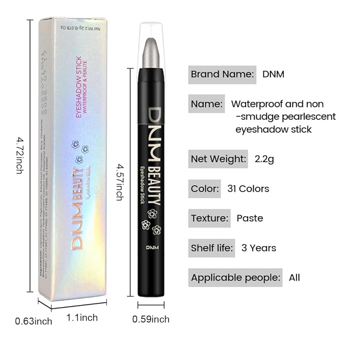 Kaely Cream Eye Shadow Sticks, Rainstorm Shimmer Eyeliner Pencil Eyeshadow Palette Makeup, Eye Highlighter Brightener Stick for Older Women Waterproof Pigmented, sombras para ojos, New-70