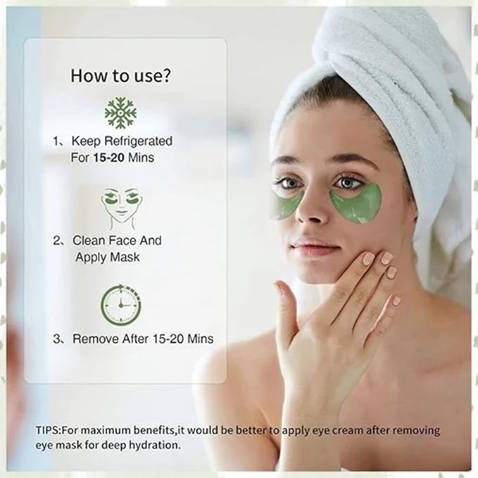 Seaweed Tightening Eye Mask, Anti-Wrinkle Hydrating Patches, Under Patches for Puffy Eyes, Reduce Wrinkles Bags (120 Pcs)