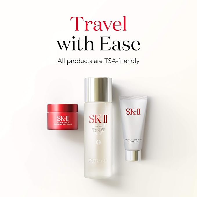 SK-II Youth Essentials Skin Care Set - Includes Facial Cleanser, Facial Essence & SKINPOWER Face Cream - Anti Aging Skin Care Set to Reduce Fine Lines & Improve Uneven Texture (3 Count)