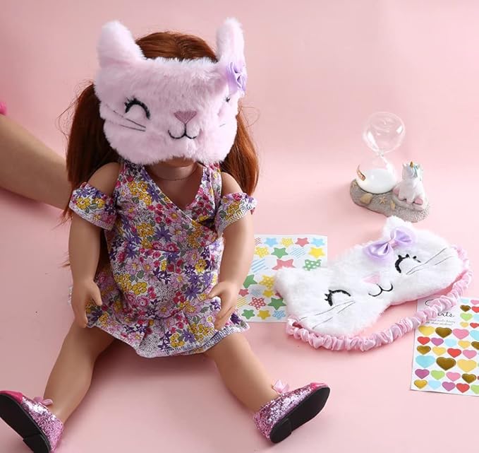 Sanrio Hello Kitty Sleep Eye Mask/Hello Kitty Face Sleep Mask/Comfortable and Soft Eye Cover Sleep and Cheese # .3 Tissue