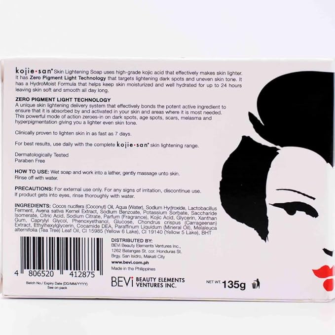 Kojie San Face & Body Skin Brightening Shower 9pc Set - the Original Kojic Acid Soap that Helps Reduce Dark Spots 6 x 135g Bars, Soap Dish and Facial Cleansing Brush…