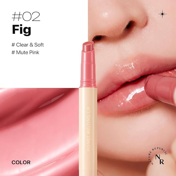 Nature Republic HONEY MELTING LIP (02 FIG) K-BEAUTY, Lip Plumper, Tint, Balm, Korean, Lip Gloss, Cute, Glow