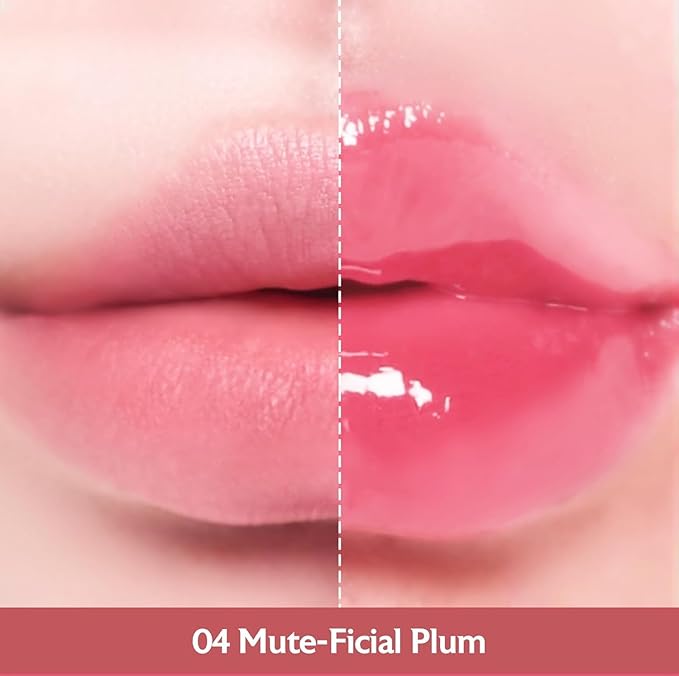 MILKTOUCH Jelly Fit Lip Tint (04 Mute-Ficial Plum) with Cooling Plumping Effect and Water-Based Non-Sticky Texture | Long Lasting Korean Beauty Lipstain Tinted Gloss Oil Brown K Makeup