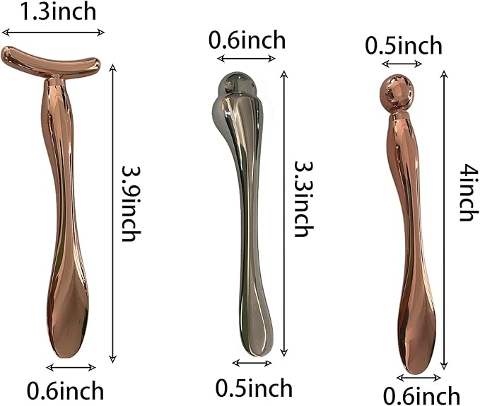 3PCS Eye Cream Applicator Tool Eye Roller for Puffy Eyes Face Roller Massage Tools