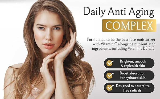 Vitamin C Face Serum – Daily Defense Brightening & Antioxidant Complex for Anti-Aging, Dark Spots & Smooth, Radiant Skin