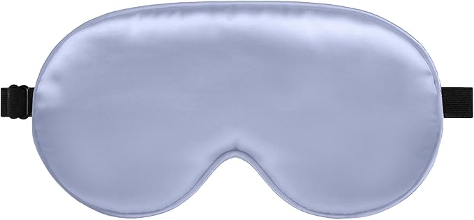 Sleep Mask, Silk Eye Mask for Sleeping with Adjustable Strap, Blindfold Eyeshade for Men & Women, Comfortable & Soft Eye Cover Eyeshade for Night Sleep (Light Purple)