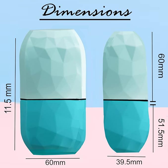 Ice Roller for Face & Eye Puffiness Relief - Enhance Your Natural Glow with Face Ice Roller, Ice Mold for Face with New Leak-Proof Design, Reusable Ice Face Roller-Gift for Women