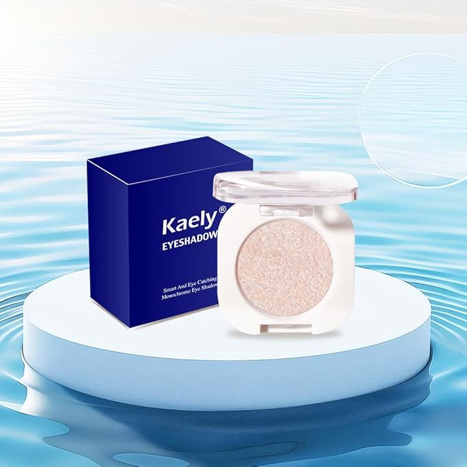 Pear White Shimmer Single Eyeshadow Makeup, Neutral Powde Eye Shadow for Women, Sparkly Pearl Glitter Singles Eyeshadow Palette Pigmented Waterproof, sombras para ojos, Girls Eyeshadows Gift 23