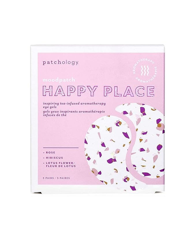 Patchology Happy Place Under Eye Patches - Anti Aging Eye Gels - Under Eye Mask For Dark Circles and Puffy Eyes Care, Treatment & Moisturizer - Eye Bags, Puffiness & Wrinkles Reducer (5 Pairs)