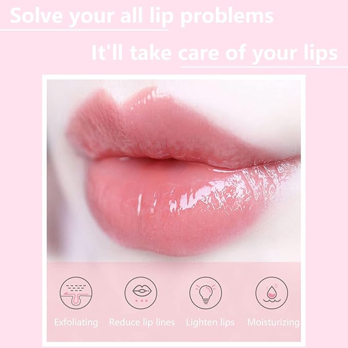 3PCS Bee Lip Balm Honey Lip Balm,Exfoliating Honey Pot Lip Balm Sleeping Lip Mask with Brush, Hydrating & Prevention Dry and Cracked, Lip Scrubs Exfoliator & Moisturizer