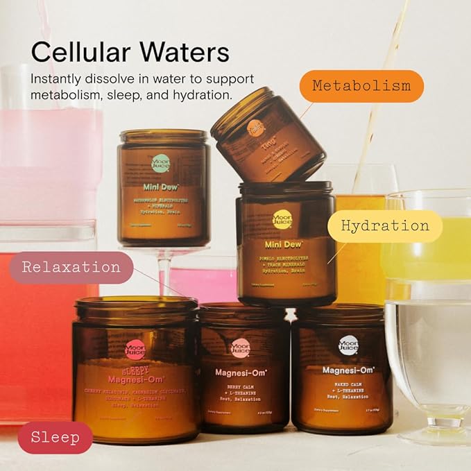 Moon Juice - Mini Dew Electrolytes Powder - Pomelo Grapefruit (30 Servings) - 2in1 Electrolytes & Minerals - Hydration Powder - Magnesium, Calcium, Potassium & Pink Salt - Sugar Free, Vegan, Non GMO