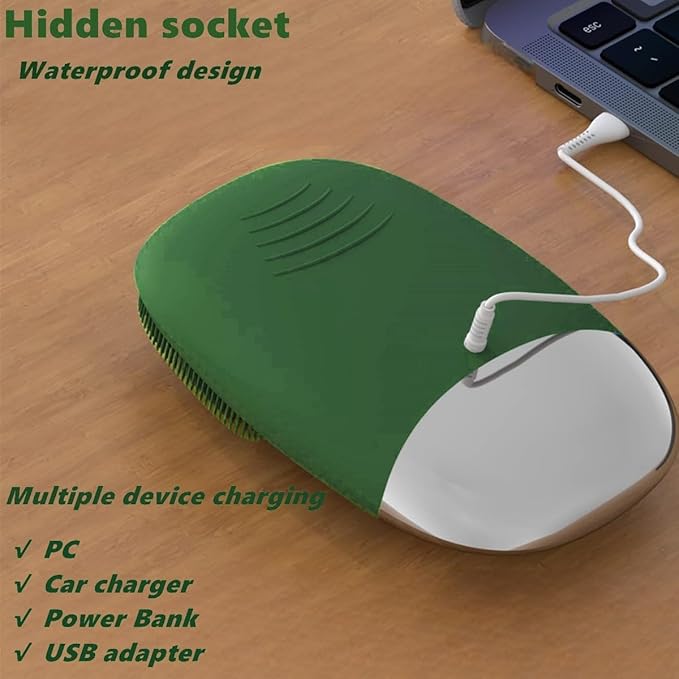 MEGAN Facial Cleansing Brush,USB Rechargeble Electric Silicone Face Scrubber,IPX7 Waterproof Sonic Facial Massager, 3 in 1 face Brush for Deep Cleanning, Blackhead Remover, Exfoliating. (Green)