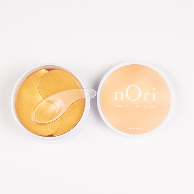 NORI Konjac Eye Patches - Anti-Wrinkle/Removes Bags/Hydrating/Anti-Dark Circle / 60 Pieces (24K Gold)