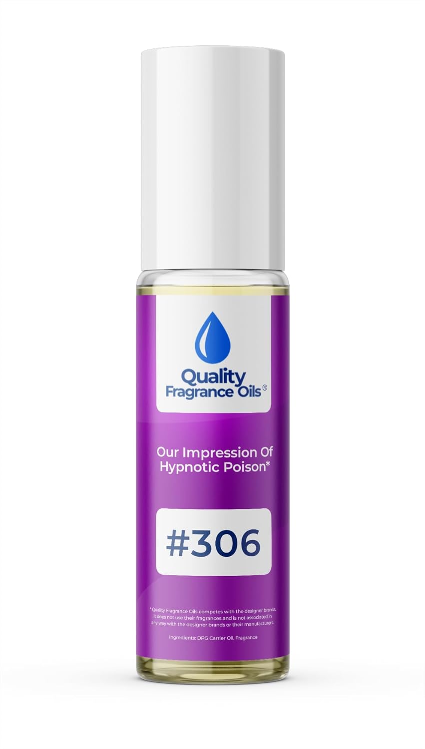 Quality Fragrance Oils' Hypnotic Pois. for Women Impression #306 | Long-Lasting Perfume Oil, Alcohol-Free, Strong Scent, 10ml Roll-On | Affordable Alternative to Designer Fragrances