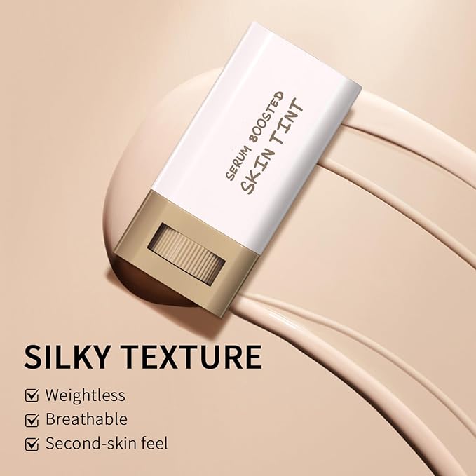 Beauty Balm Serum Boosted Skin Tint – Hydrating Tinted Moisturizer, Lightweight Solid Tinted Foundation Stick for Flawless, Sheer to Medium Coverage, Radiant & Dewy Finish, All-Day Wear (4#, 1)