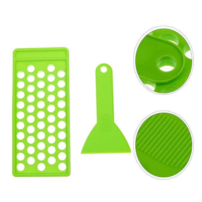 Beaupretty Lip Balm Filling Tray and Spatula Set Lip Balm Crafting Kit Instantly Fills 50 Standard 15mm width Tubes Lip Balm Containers