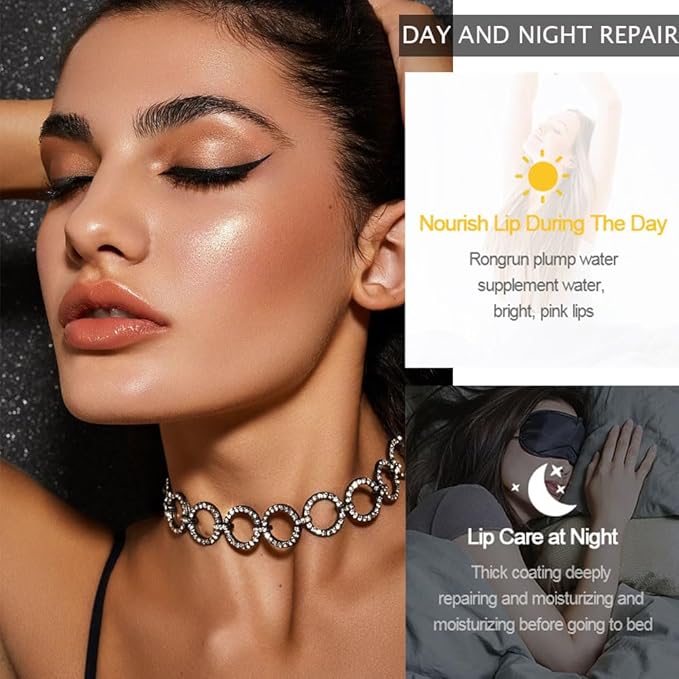Bee Lip Balm Honey Pot,4 PCS Strawberry & Honey Moisturizing Propolis Lip Mask,Hydrating Prevention Dry and Cracked Lip Scrubs Exfoliator,Lip Sleep Mask Reduces Lip Lines Lip Skin Care ProductsâŠ