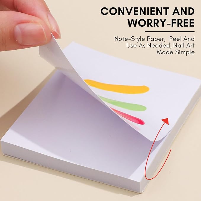 Makartt Gel Nail Polish Palette Paper, Disposable Nail Art Mixing Palette Papers Portable Waterproof Nail Art Drawing Makeup Palette Nail Gel Mixing Tool Nail Supplies Home Salon 50PCS