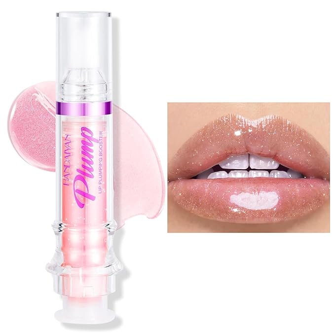 Natural Spicy Lip Plumping Booster Lip Plumping Oil,Lip Plumper Gloss, Ultra-Hydrating & Nourishing Plump and Pout Lip Plumper, Glossy Finish Fuller Lip Plumping Lip Gloss for Women Girls(02#)