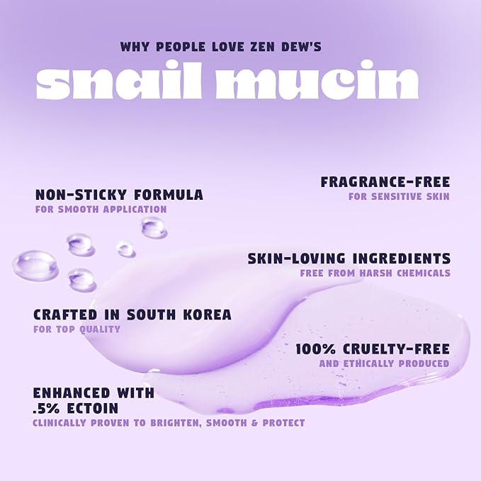 Star Light Snail Mucin Face Serum with Blue Light Skin Protection, 3.38 Oz – Silky Smooth Korean Glow Serum that Restores Moisture and Leaves Skin Brighter, Plumper, Soothed and Smooth