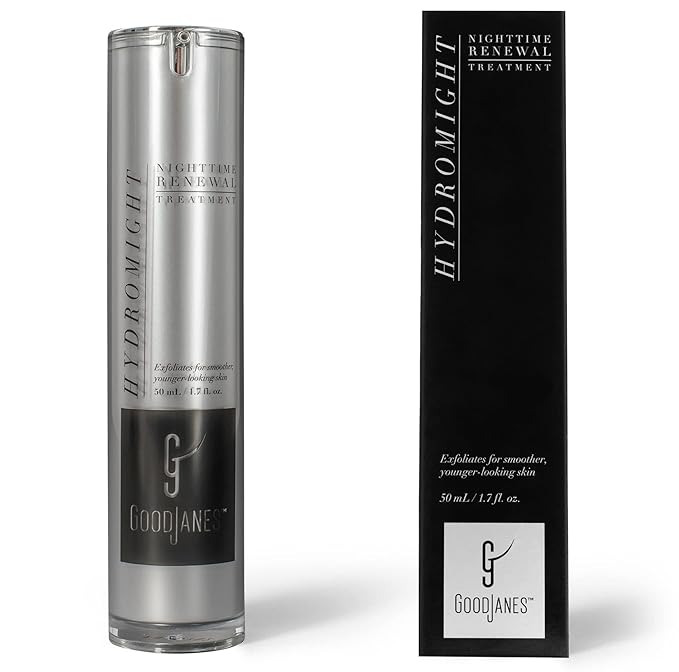 GoodJanes Hydromight Nighttime Renewal Gel with Lactic Acid, Hyaluronic Acid & Apple Stem Cells – Exfoliating & Moisturizing Night Treatment for Smoother, Radiant Skin