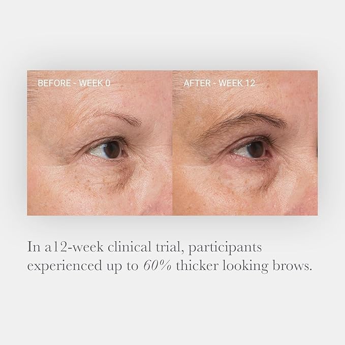 NULASTIN Eyebrow Serum for Thicker Looking Brows - BROW Shape Altering Serum - Reduce Shed & Encourage Fuller, More Youthful-Looking Brows - With Keratin & Peptides (0.1 Fl Oz)