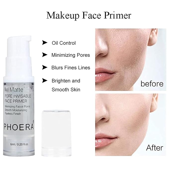 Mushroom Head Air Cushion CC Cream Natural Foundation,PHOERA Foundation,PHOERA Concealer, PHOERA Primer, PHOERA Powder, Kabuki Makeup Brushes Foundation (101 Porcelain+01 Ivory CC)