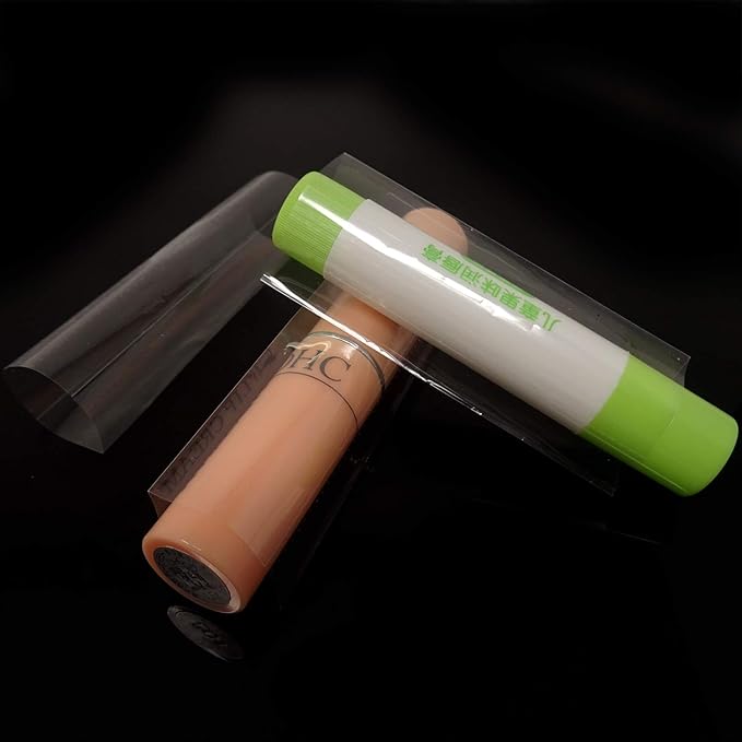 Honbay 200PCS Clear PVC Heat Shrink Wrap Bands for Lip Balm Tubes Chapstick Lip Balm