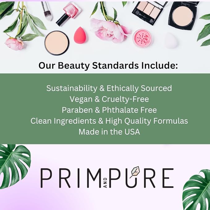 Prim and Pure Kids Makeup Gift Set - Stencil, Makeup Eyeshadow Bioglitter Lip Gloss and Cosmetic Bag Mirror Makeup Brush Accessories (Mermaid Blue)