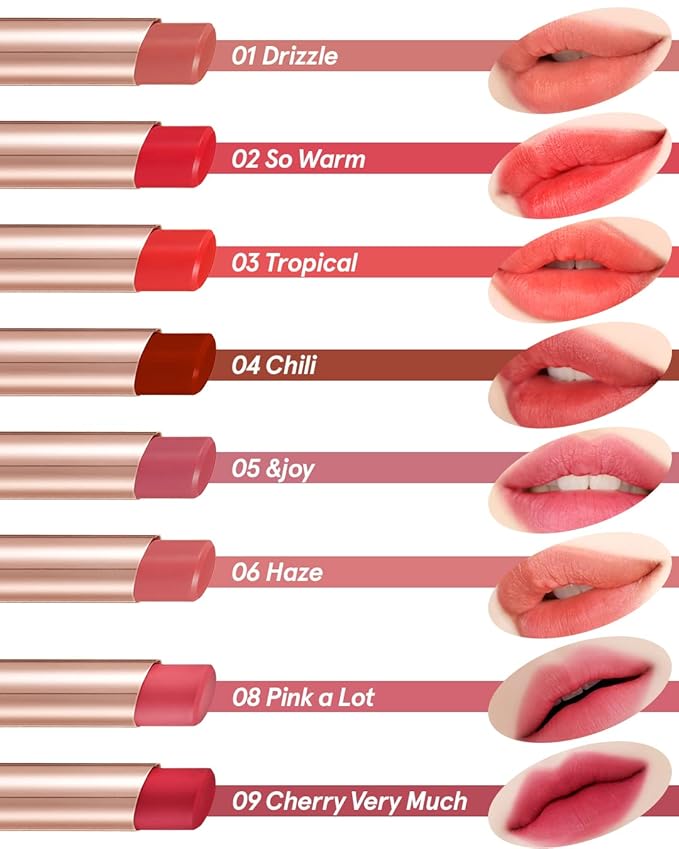 ATHÉ Authentic Airy Lip Balm 09 CHERRY VERY MUCH, Korean Vegan Color Lip Blam, Flake-Free Slim Fit Lips, Silky Powdery Finish & Air-like Blurring with Vibrant Colors, 0.11oz.