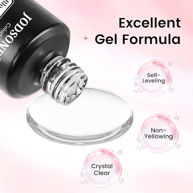 JODSONE Blooming Clear Gel Nail Polish, 15ml for Spreading & Watercolor Effects, Floral Nail Art Design, U V & LED Cure, Light Up Your Nail Life