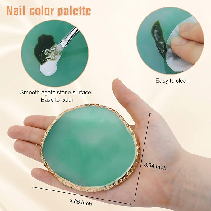 Nail Art Mixing Palette Resin Plate Tray for Mixed Paint Drawing Color Display(Green)