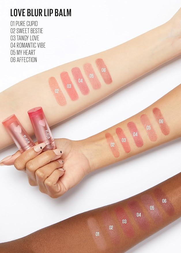 Kaja Love Blur Lip Balm - 04 Romantic Vibe | Soft & Comfort Semi-Matte Blurring Daily Color Lip Balm | Shea Butter, Avocado Oil, Citrus Unshiu Peel Extract, Vitamin E Infused |4g / 0.14oz.