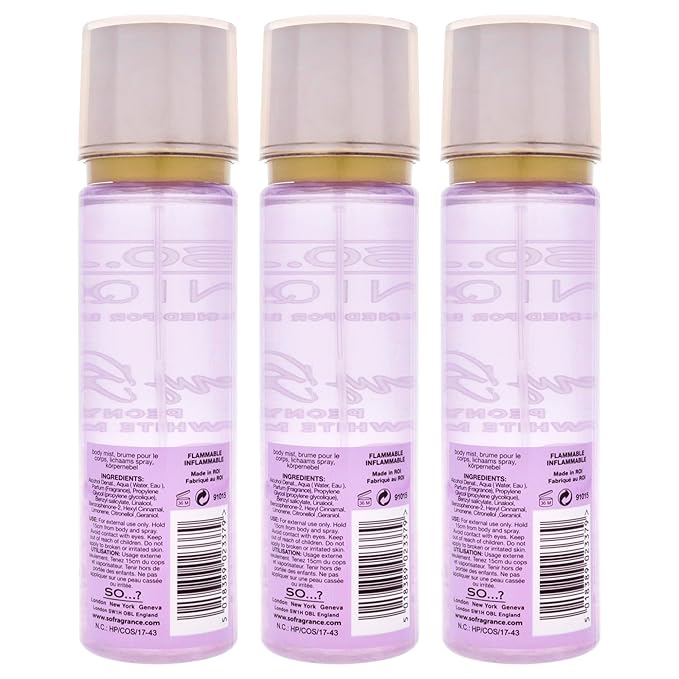 So...? Unique Body Mist - Peony Blush for Women - 5.1 oz Body Mist - Pack of 3