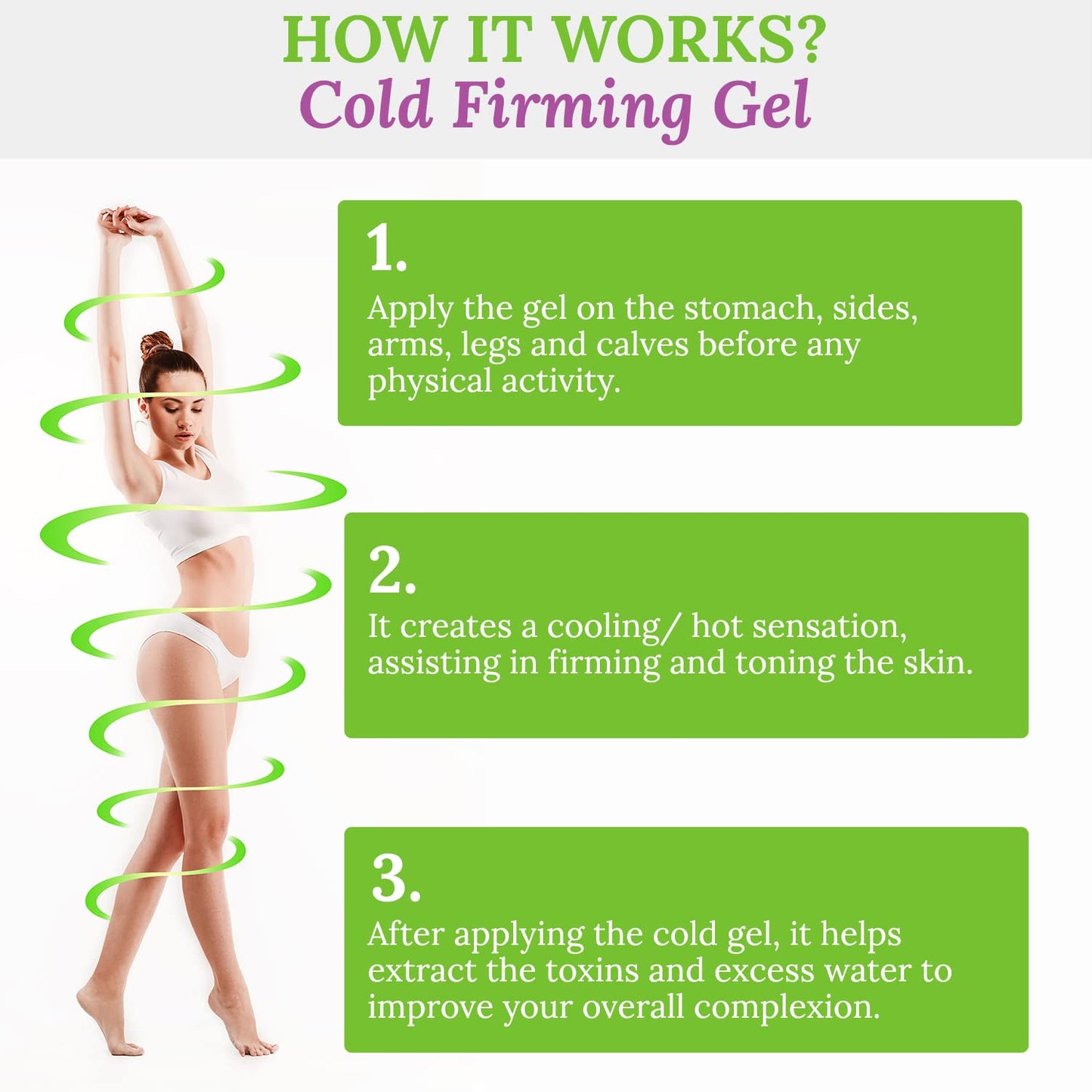 Brazilian Belle Cold Firmings Gel - Tightening & Anti Cellulite Cream with Caffeine - Advanced Firming & Body Firmings Gel for Loose & Sagging Skin - Suitable for All Skin Types