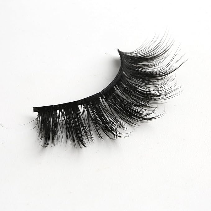 SUNWELL False Eyelashes 18mm Mink Lashes 8D Fluffy Faux Mink Lashes Strip Eye Lashes Soft Reusable Full Volume Fake Eyelashes 10 Pairs Pack