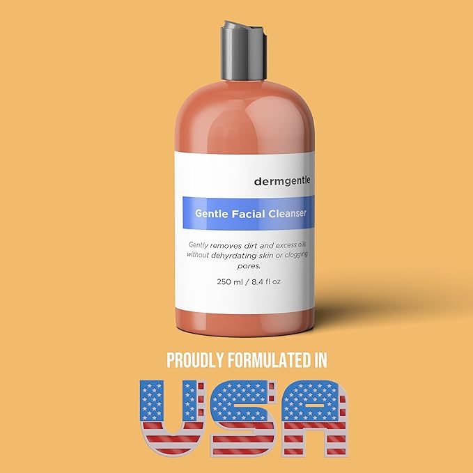 Gentle Facial Cleanser for Sensitive Skin, Hydrating Face Wash for All Skin Types, Gently Cleanses Face Without Over Drying, For All Skin Types, Daily Face Wash, Oil-Free, Soap-Free, 8.4 fl. oz