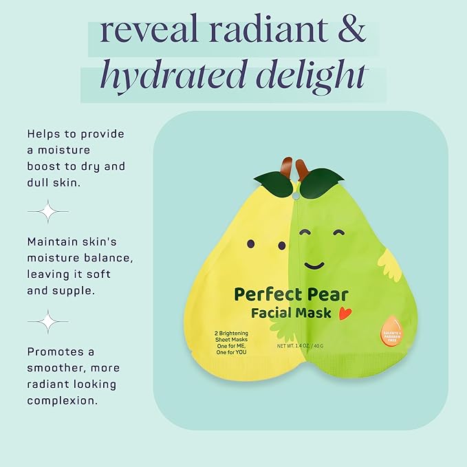 SpaLife Donut Let Me Go Duo Facial Masks - Pack of 6 - Skincare Gift Set for Valentine's Day - Radiant Caffeine and Soothing Vanilla - Beauty Moisture Hydration Face Mask for Men and Women